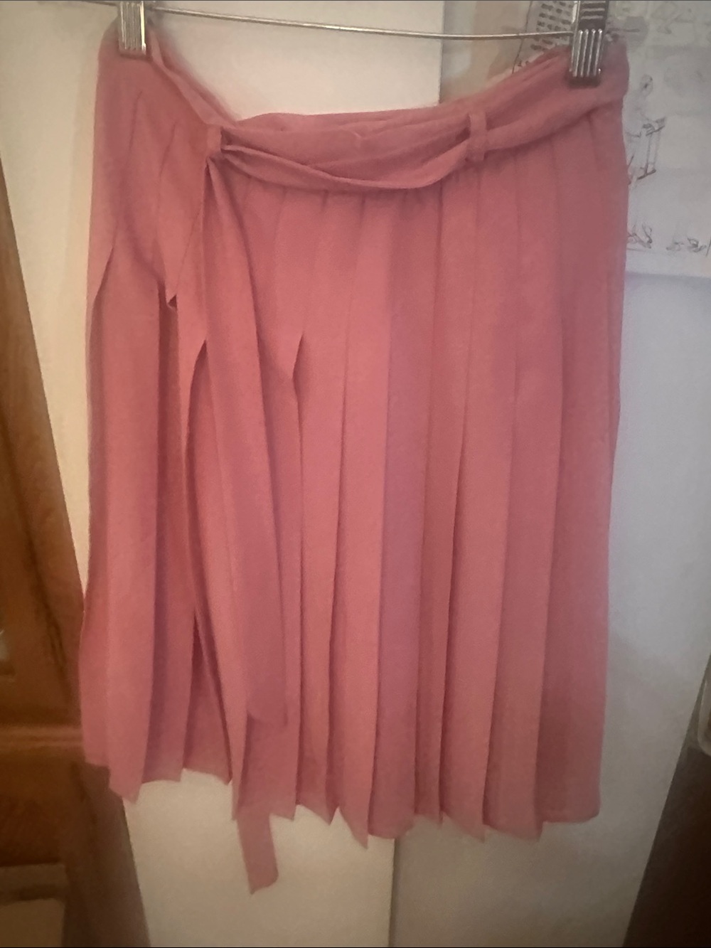ModCloth Women's Pleated Midi Skirt in Dusty Rose